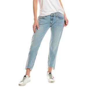 Rag & Bone Dre Low Rise Slim Boyfriend Jeans Thunderbird Light Wash Raw hem